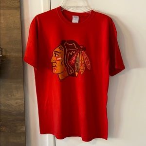 Gilden Indian head logo T-shirt size L